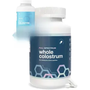 Pure Bovine Colostrum 180 Capsules - Foreign Hormone Free - USDA Grade A Dairy Farms - All Natural - 100% First Milking Whole Full Spectrum