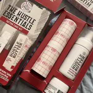Hustle Butter Tattoo Aftercare Kit - Tattoo Balm, Antibacterial Soap, and Aftercare Wrap - TSA-Friendly Balm & Soap - Easy Removal, Mess-Free Wrap