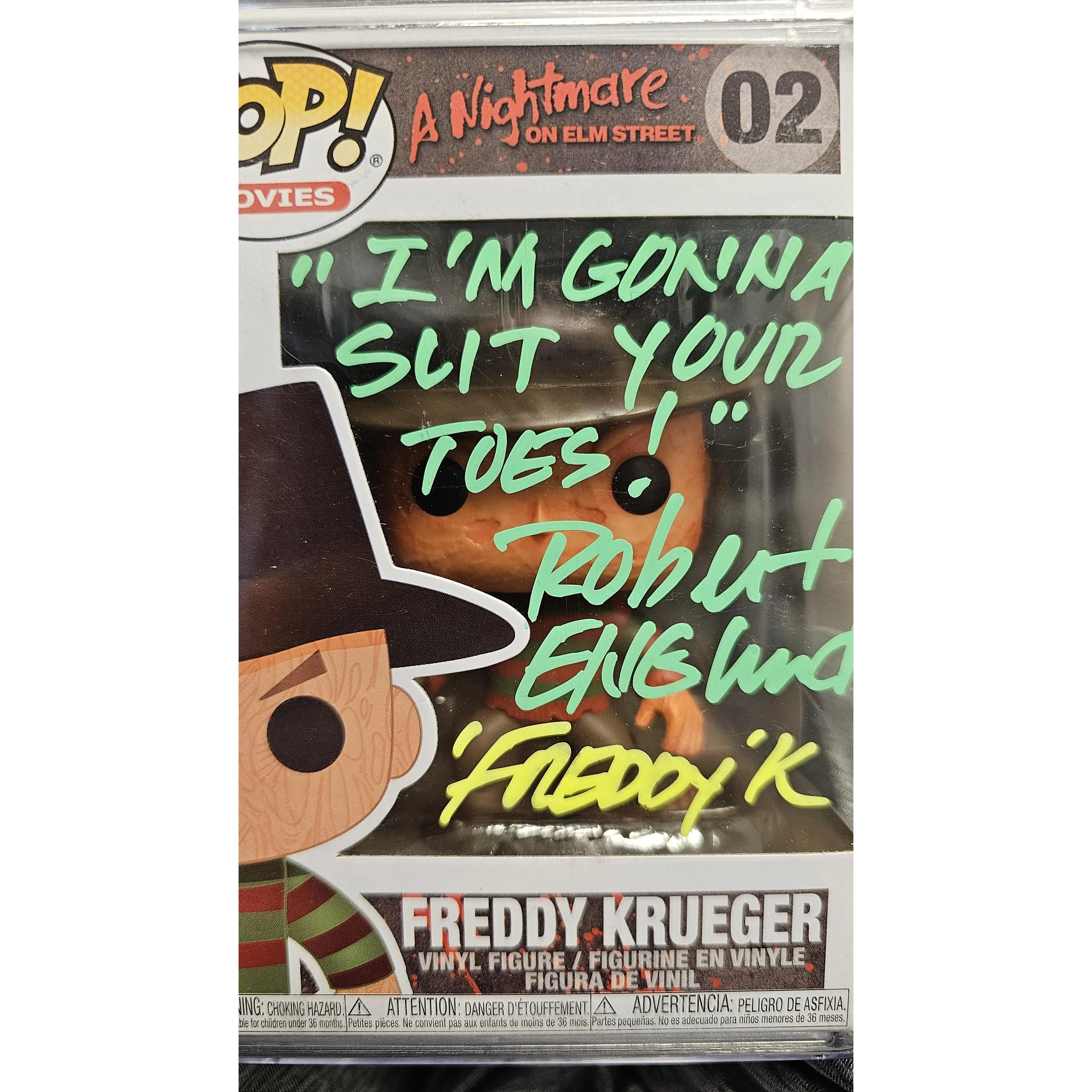 Funko Pop Freddy Krueger Signed Robert Englund #02
