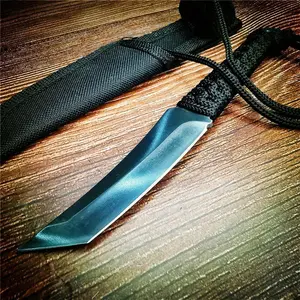1 set of stainless steel fruit knives, including a sheath bag made of linen, suitable for cutting vegetables, fruits, and household kitchen tools. It can be carried around outdoors