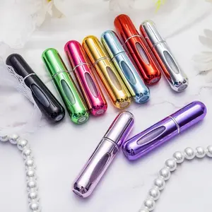 Mini Refillable Perfume Portable Atomizer Bottle Refillable Perfume Spray, Refill Pump Case for Traveling and Outgoing (5ml, 4 Pack) 4