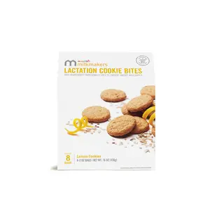 Munchkin Milkmakers Lactation Cookie Bites, Lemon Bliss, 8ct