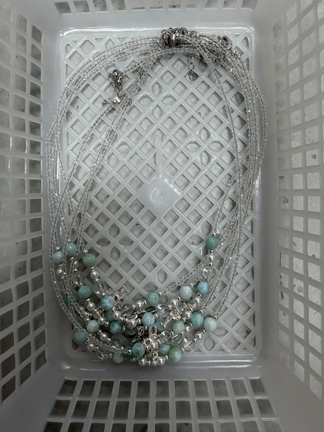 Kari(19094)gc.Larimar necklaces,6pcs for $30