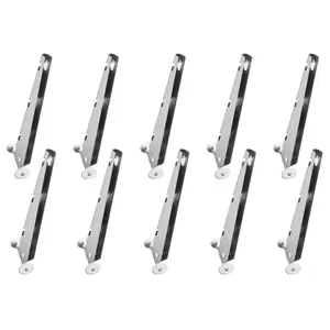 VEVOR Barbed Wire Arm, 10 Packs 12.2 in Fence Post Extender, Flat or Surface Mounted, Galvanized Steel Fence Height Extender, Protect Privacy and Prevent Pets Jumping Off, for Outdoor Wood Concrete Fences