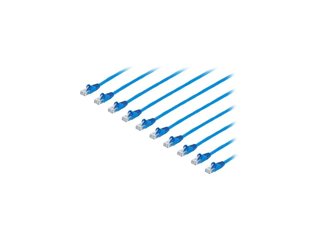 StarTech 6ft CAT6 Ethernet Cable, 10 Pack, ETL Verified, Blue CAT6 Patch Cord, Snagless RJ45 Connectors, 24 AWG, UTP