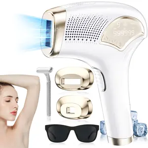 IPL Hair Removal Device for Women, Portable Design, 2 Interchangeable Lamp Heads, Painless & Long-Lasting Results, Ideal for Underarms, Legs & Face, Home Beauty Device