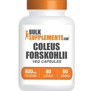 BulkSupplements Coleus Forskohlii Extract Capsules (7.5% Forskolin) - Vegan - Pure Forskolin Extract - 60 Veg Capsules - 500mg per Serving