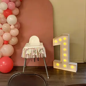 4FT Marquee Numbers & Letters 0-9 & A-Z 4FT/48in Light Up Mosaic Foam Numbers & Letters for Party Decor Birthday Graduation Party Anniversary Wedding 1 year Party Mosaic Frame Numbers Foam Cardboard Frame First Birthday Decor Led Neon Sign