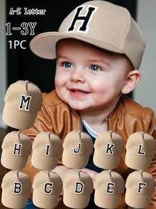 Fashion Dad Hat 26 Letters Casual Baseball Cap Adjustable Sun Protection For 1-3Y Boys Girls Outdoor Fun Everyday Wear
