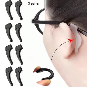 3 Packs Glasses Grips Anti Slip Eyeglass Holder Ear Grip Sunglasses Retainer Reading Glasses Eyewear