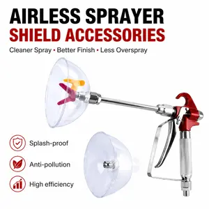 6.77 Inch Paint Sprayer Shield Clear Anti Splatter Guard Universal Airless Sprayer Reduce Overspray for Latex & Oil-Based Paints Easy Install Durable Lightweight tiktokshopspringglowup