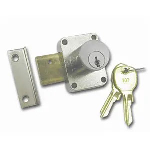National Lock N8173 26D 915 .88 In. Cylinder Pin Tumbler Locks With Key 915 - Dull Chrome, Door Lock, Entry Locks, Security Lock