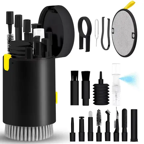 20 in 1 Professional Camera Sensor Lens Cleaning Kit Camera Cleaner for Canon SONY, Camera Cleaning Tool Set, Earphone Cleaning Stick for Airpods, Camera Cleaning Kit Compatible with iPhone & Android Phone Charging Port