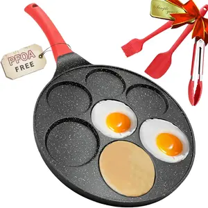 Egg Frying Pan, Pancake Maker, Egg Cooker Pan, Omelet Mini Pancake Pan, Nonstick 7 Egg Skillet  Dollar Pancake Pan Egg Maker