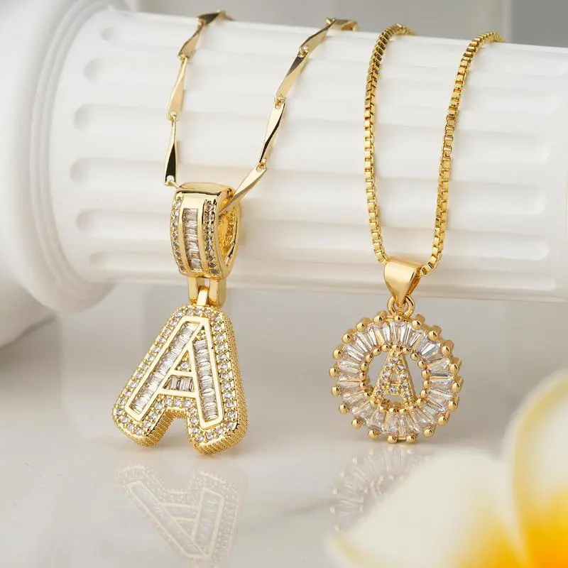 Trending 2 Pack Initial Letter Necklaces forWomen-14K Gold Plated A-Z Pendant,Custom Jewelry Gift for Her, Elegant Layered Look  Perfect Christmas  Jewelry Gift for men and women
