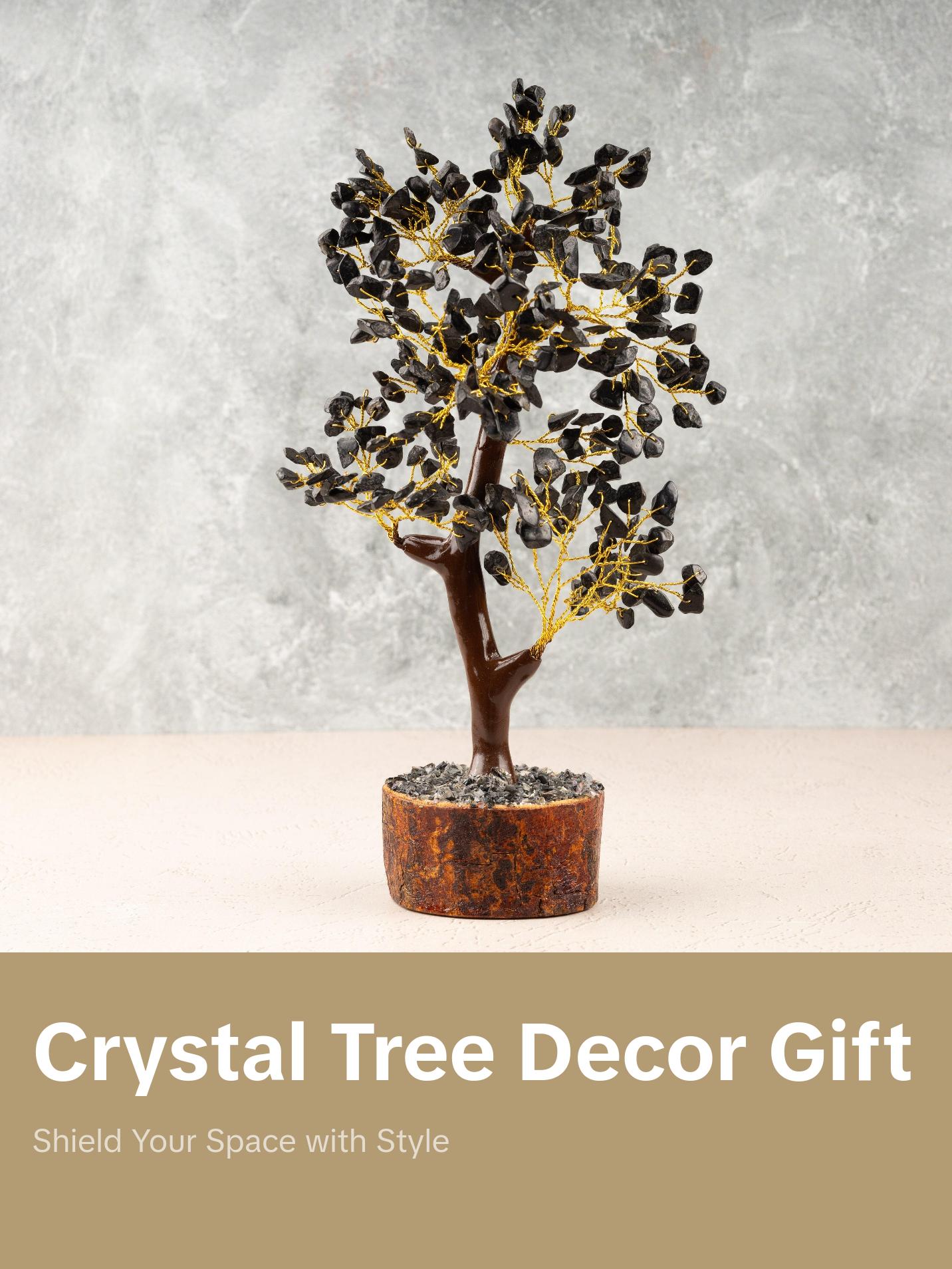 Black Tourmaline Crystal Tree of Life, Decorative Crystal Tree, Natural Healing Crystal Tree, Crystal Decor, Meditation and Housewarming gift