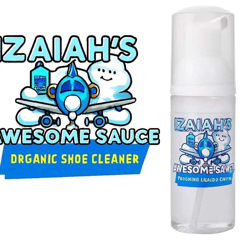 Izaiah's Awesome Sauce Organic Shoe Cleaner - Eco-Friendly Foam Cleaner for Sneakers & Shoes - Gentle on Skin, Tough on Dirt - Available in 2oz & 8oz Sizes