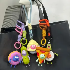 Genuine PLZDOT SpongeBob Bikini Bottom Food Party Blind Box, Ugly Fish Bag Charms & Keychains