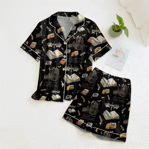 Bookish Castle Pajama Set, Cozy Book Lover Sleepwear, Romantasy Nightwear, Fantasy Pajamas Gift for Readers, BookTok Pajamas