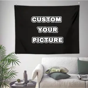 Custom Tapestry Upload Images Banners Personalized Wall Decor Customized Tapestry Flag Poster Banner for Bedroom/Wedding/Birthday Party/Gift Cotton Decorative Decoration Light Linen Print Design Home Goods Customization supported