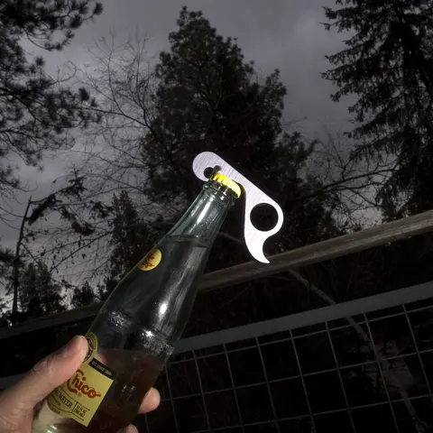 GrabOpener Ergonomic One-handed Bottle Opener Solid Aluminum  Bar Tool with a Strong Magnet in Liquid Anodized Finish
