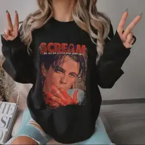 Vintage Scream  tshirt, Sweatshirt, Lets Watch Scary Movies Sweatshirt, Horror Movie Tshirt, Scream Movie Sweatshirt Casual Fabric Womenswear Casual Wear 7