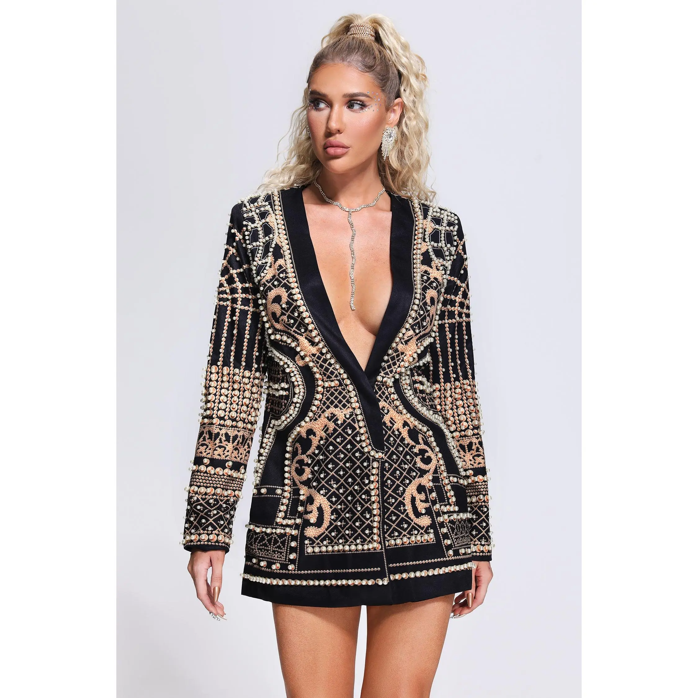 BellaBarntt Lady's Fitted Long Sleeve Blazer Dress - Classic Office Wear, Fashion Business Outfits, True Size, Casual Wear Clothes (Fixed Spelling: Dole Preal removed as unrecognized/typo, clarified subject, structured features, added required keywords)
