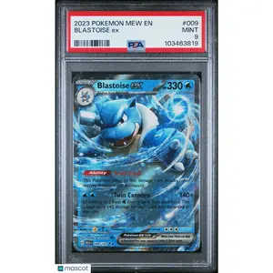 2023 Pokemon Mew EN-151 Blastoise EX #009 PSA 9