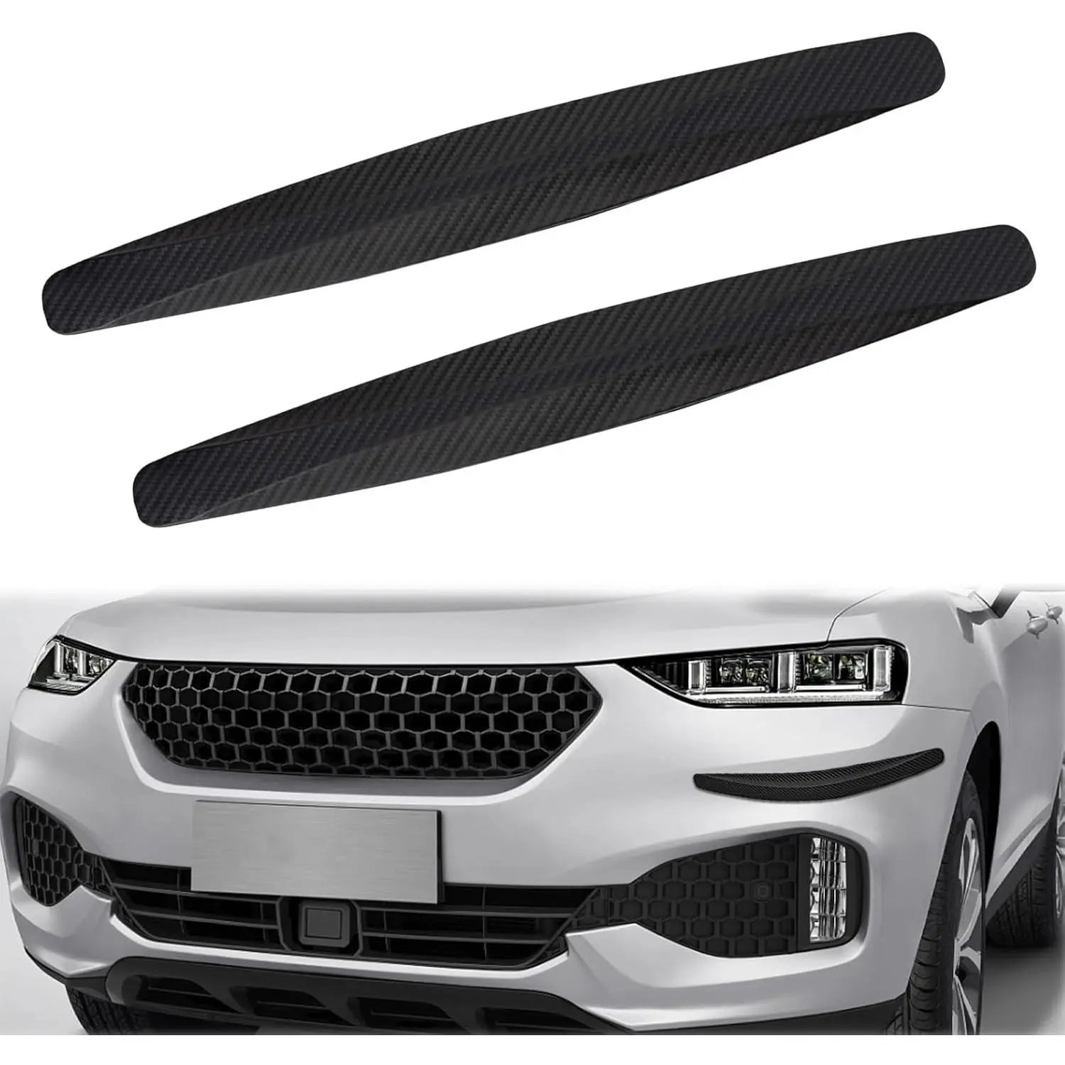 2 PCS Bumper Guard Strip, Car Bumper Guard, Front Bumper Decorative Strip, Car Bumper Anti-Scratch Strips for Cars SUV Pickup Truck