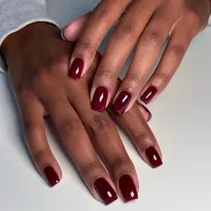 DND 751 Mocha Cherry Gel and Lacquer Duo nail care nail art dark cherry red fall color