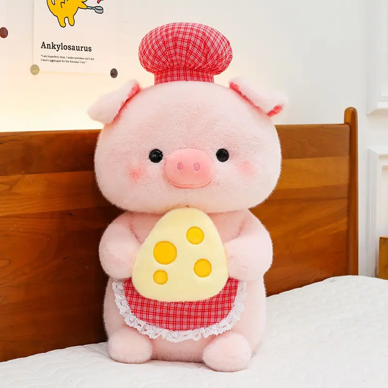 Cute Cheese Pig Plushie, Multiple Sizes, Perfect Birthday Gift for Friends, Soft and Adorable Stuffed Animal, Ideal Present for Kids, Kawaii Stuffed Animals