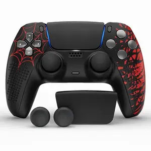 Anti-Slip Silicone PS5 Controller Cover Case, PS5 Controller Accessories, Non-Slip Silicone PS5 Controller Cover with Thumb Grip, Touchpad Sticker