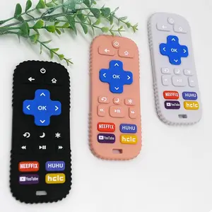 Simulation TV Remote Shaped Silicone Teether, Sensory Teether, 1 Count Baby Teething Relief Toy, Baby Soothing Teether, Newborn Teether, Infant Teething Toy