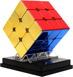 3x3 Speed Cube Magnetic Reflective Mirror, Stickerless Magic Cube