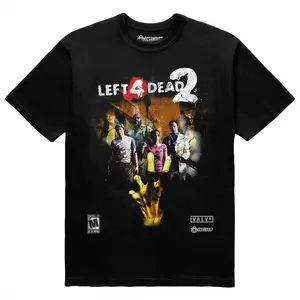 Video Games 'Left 4 Dead 2' Staple  Sports T-shirt, regular fit, casual and stylish T-shirt, suitable for everyday wear, a men's top suitable for all seasons. Couple pullover sweaters, street style, soft and casual short sleeves