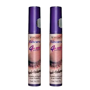 PROSA MASCARA MAXI-VOLUME 2PK (11G) - Long Lasting Makeup Cosmetic - High-Quality Formula for Versatile Application
