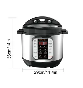 6-Quart Whisper Quiet 12-in-1 Electric Pressure Cooker, Slow Rice Cooker, Steamer, Sauté, Yogurt Maker, Warmer & Sterilizer, Over Stainless Steel, Full Touch, Unique Exhaust Valve