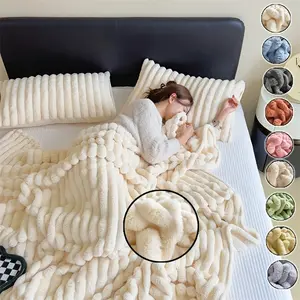 Comfortable Sofa Blanket or Bed Cover, Ultra Soft Velvety Fabric, Multiple Colors and Sizes, Light Weight for All Seasons