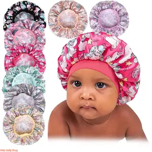 Satin Haircare Bonnet - Soft Printed, Reusable, Breathable, Lightweight Sleep Cap for Nighttime Sleep & Showering, Summer Fashion Accessory Hat