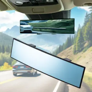 Universal 11.81 Inch Panoramic Convex rear view mirror, interior clip-on wide angle to Reduce Blind Spot Effectively for Car SUV Trucks