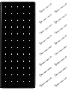 60Pcs Hypoallergenic Stainless Steel Nose Studs for Women Men Sparkly CZ Small 22G Nose Studs Rings Piercing Body Jewelry 1.5mm 2mm 2.5mm