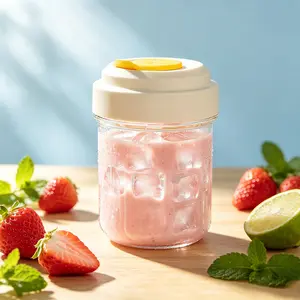 Portable Iced Coffee Cup with Ice Tray, Reusable Ice Cup with Quick Release Lid, Cold Drink Tumbler for Coffee, Juice, Iced Beverages (YELLOW)