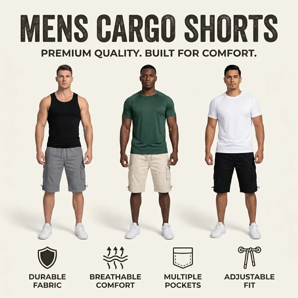 Men's Extreme Motion Crossroad Cargo Short Quick Dry Lightweight Ramie Cargo Shorts 6 Pocket Shorts Casual Outdoor Hiking Fishing Tactical Work Shorts Breathable Summer Cargo Shorts Elastic Waist Travel Walking Camping Shorts Black Cream Slate Grey
