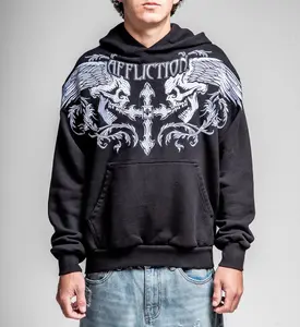 Affliction Men's Pullover Hoodie Winged Up