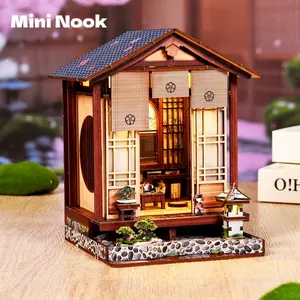 book nook diy kit for adults tiny home Moss-Lantern Harmony Garden DIY Hut 3D Hand-Assembled Booklet Toy House,Toy House, Mini House, Book Nook, Birthday gift