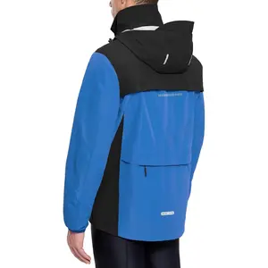 baleaf Men's Rain Jacket Packable Rainwear Foldable Hood Breathable Waterproof Windbreaker Running Cycling Gear Menswear Outdoor