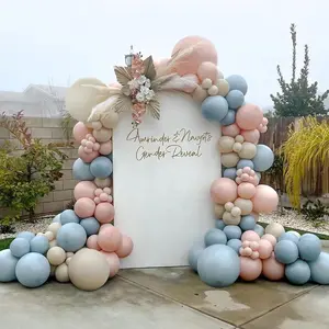 Gender Reveal Balloons Garland Kit, 124 count Dusty  and Dusty Blue Sand White Balloons for Boy or Girl Gender Reveal  Shower Party Decoration...