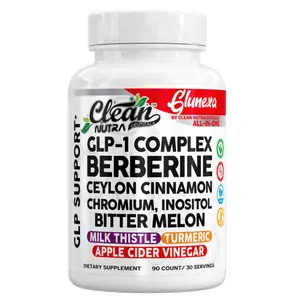 Clean Nutra  Daily Wellness & Balance Support with Berberine, Bitter Melon & Ceylon Cinnamon - Glunexa
