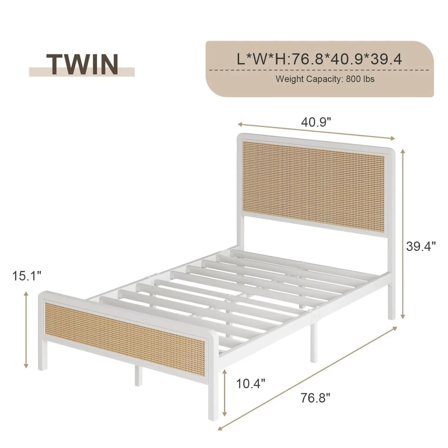 Twin Size White