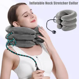Neck Traction Tool, Inflatable Neck Stretcher Collar, Cervical Traction Relief Instrument, Inflatable Cervical Stretcher, Three-layer Full Velvet Thickened Liner, Inflatable Neck Protector, Neck Shoulder Relaxer